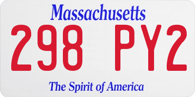MA license plate 298PY2