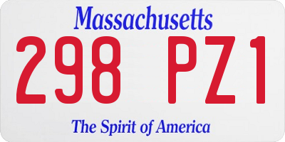 MA license plate 298PZ1