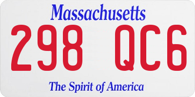 MA license plate 298QC6