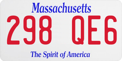 MA license plate 298QE6