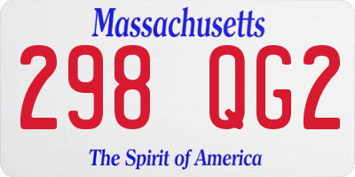 MA license plate 298QG2