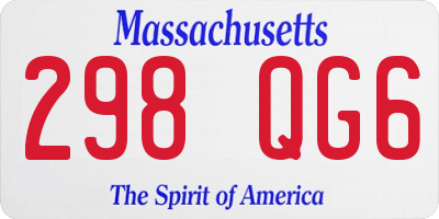 MA license plate 298QG6