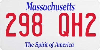MA license plate 298QH2