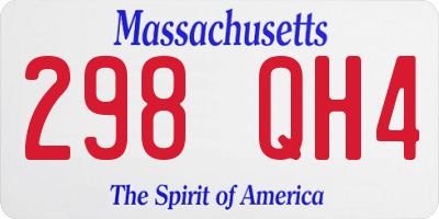 MA license plate 298QH4