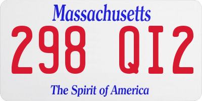MA license plate 298QI2