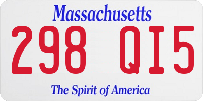 MA license plate 298QI5