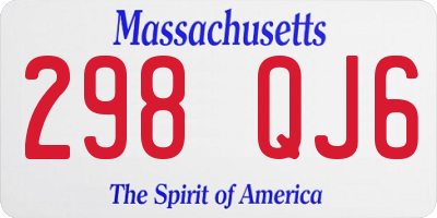 MA license plate 298QJ6