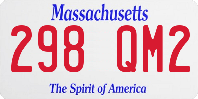 MA license plate 298QM2