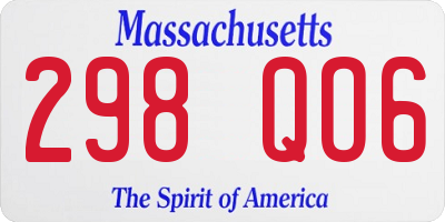 MA license plate 298QO6