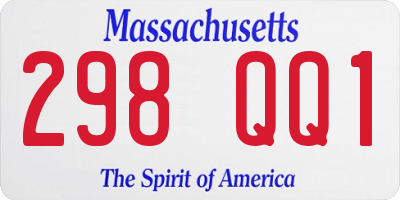 MA license plate 298QQ1