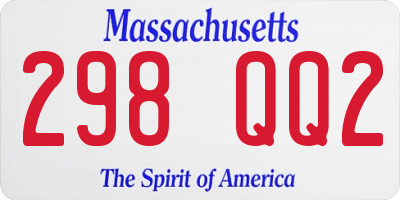 MA license plate 298QQ2