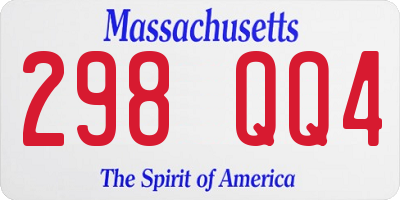 MA license plate 298QQ4