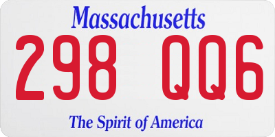 MA license plate 298QQ6