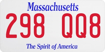 MA license plate 298QQ8