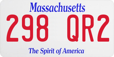 MA license plate 298QR2