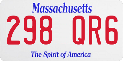 MA license plate 298QR6