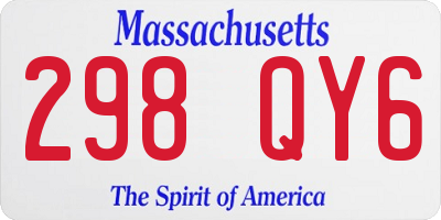 MA license plate 298QY6