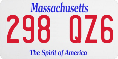 MA license plate 298QZ6
