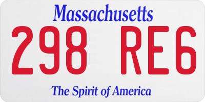 MA license plate 298RE6