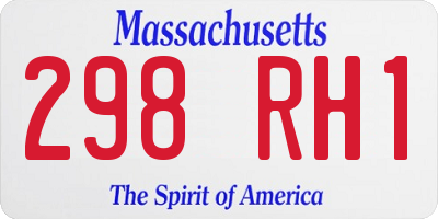MA license plate 298RH1