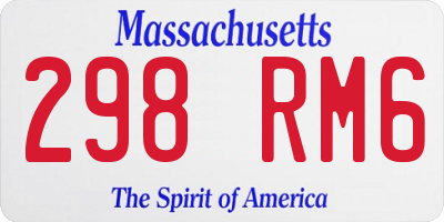 MA license plate 298RM6