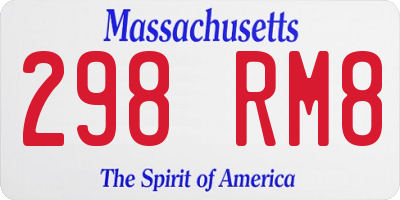 MA license plate 298RM8