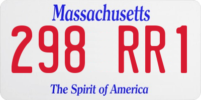 MA license plate 298RR1