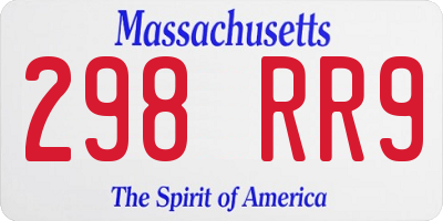 MA license plate 298RR9