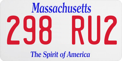MA license plate 298RU2