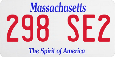 MA license plate 298SE2