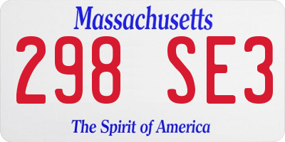 MA license plate 298SE3
