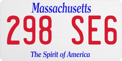 MA license plate 298SE6