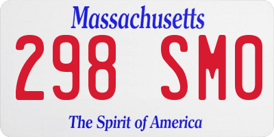 MA license plate 298SM0
