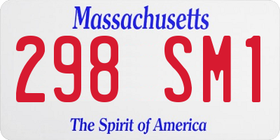MA license plate 298SM1