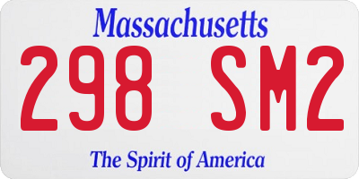 MA license plate 298SM2