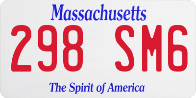 MA license plate 298SM6