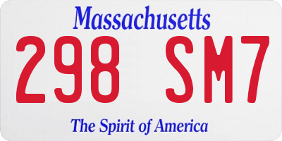 MA license plate 298SM7