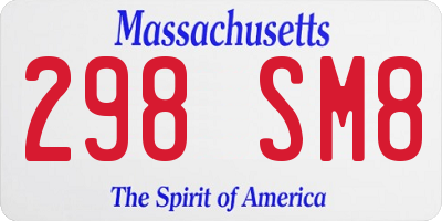 MA license plate 298SM8