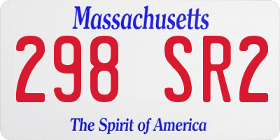MA license plate 298SR2