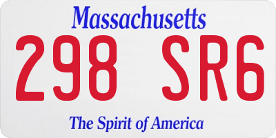 MA license plate 298SR6