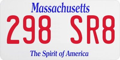 MA license plate 298SR8