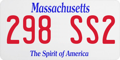 MA license plate 298SS2