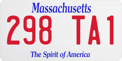 MA license plate 298TA1
