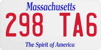 MA license plate 298TA6