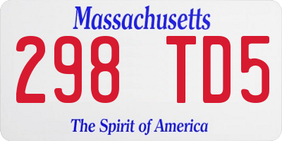 MA license plate 298TD5