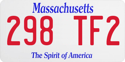 MA license plate 298TF2