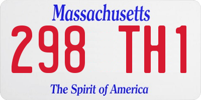 MA license plate 298TH1