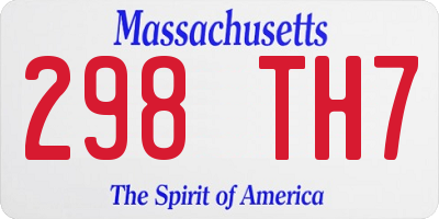 MA license plate 298TH7