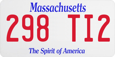 MA license plate 298TI2