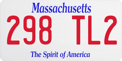 MA license plate 298TL2
